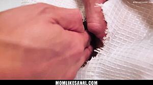 busty stepmom natasha nice takes stepson's cock deep in tight asshole