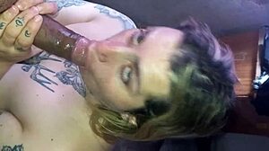Eye-Level Slut Deepthroats Cum: Blonde Latina Swallows Every Drop POV