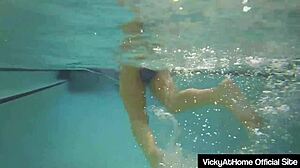 milf vicky vette and teal conrad lick pussy by pool