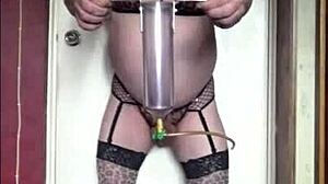shy bisexual crossdresser swallows his load craving yours too