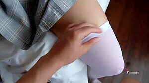 whoa, came home to stepsis in school uniform on my bed 😍 pounding her tight pussy till i cum on her ass and sweet hole!