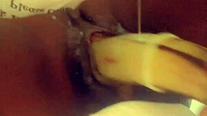ass and pussy stuffed with fresh veggies for fun