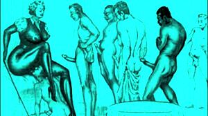 Retro Erotic Art Vintage Antique Scenes
