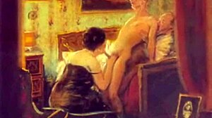 Retro Erotic Art Vintage Antique Scenes