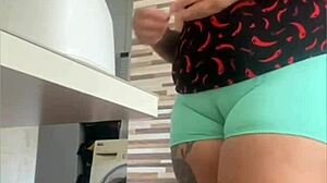 japonesa flaunts her massive swollen pussy huge ass closeup