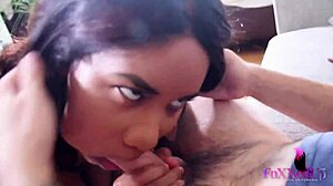 jenna foxx deepthroats tommy’s monster cock before big facial cumshot