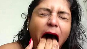 gimme that saliva show and black dildo blowjob slut!