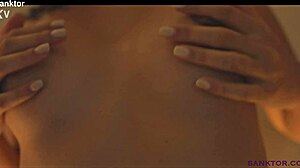 uhh Sanktor's skinny Asian teases natural tits strippin' slow...