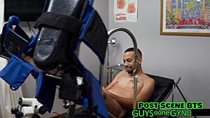 Angel Ramiraz's Tampa uni gyno exam shows prostate play and flopping dicks backstage