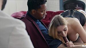 Cuckold Watches Girlfriend Get DRILLED By BIG BLACK COCK Bareback