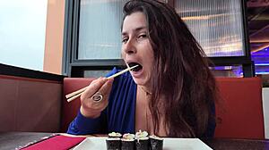 Stepmom Guzzles Stepsons Cum Before And After Feeding Frenzy!