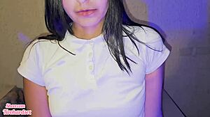 Can you believe this cute college Latina gets dorm-fucked hard by her roommate?!