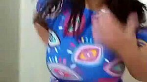 Blonde Bombshell Dances Cam Spits Kisses Huge Natural Tits For Boyfriend