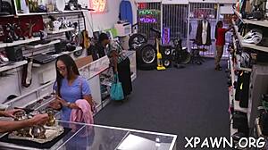imagine a cute amateur getting nasty in the shop with tight pussy sucking?