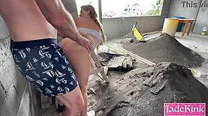 amateur couple bends over for rough anal creampie on site
