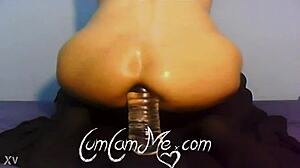 BIG ASS TEEN RIDES WATER BOTTLE DEEP IN HER TIGHT ASS!