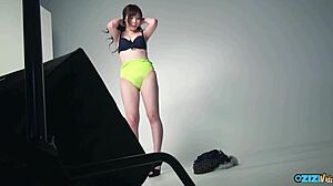 ASIAN MINX DELIVERS SLOPPY DEEPTHROAT BLOWJOB AT AUDITION!