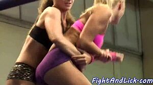 what if her european rival's touch turns wrestling into secret lesbian caresses?