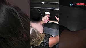 moema swallows cum at swingers house cuck kisses her
