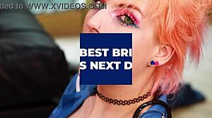 British 18-Year-Old Teases And Swallows Stranger's Cum Hungrily