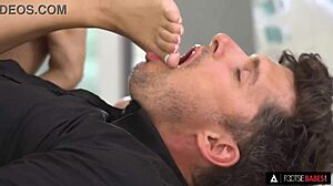 Stunning Sarah Cute's Footjob Deepthroat and Doggystyle Cum Explosion