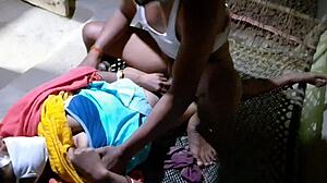 Damn, Indian girlfriend pounds her lover indoors so wild!