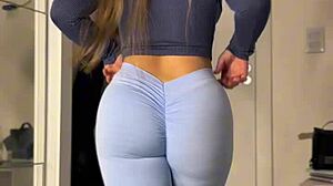 damn this big ass in leggings just came over for goodnight cuddles.