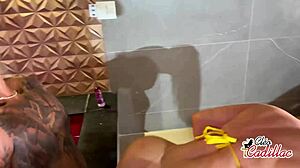 cleo cadillac rides young stud's cock post-party motel fuck