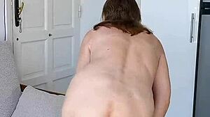 mature milf rips clothes for close-up striptease toys on shaved pussy big natural tits and stockings