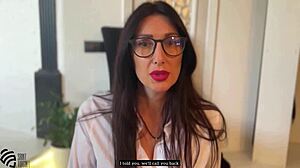 Secretary Job Interview Ends with Milf Facial Cumshot and Cum in Mouth