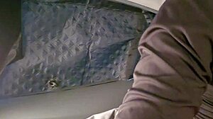 japanese milf housewife sneaks car sex creampie at shopping center daytime
