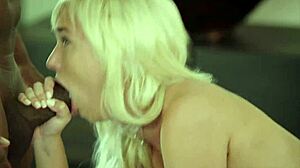 Naughty Blonde Eliza Jane Bent Over Blacked By Monster BBC Cowgirl