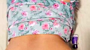 her chubby young slut bends over in fishnets and skirt as husband fucks her fat ass hard doggystyle
