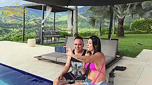 i love bouncin my huge ass on that spanish cock in the pool salome gil