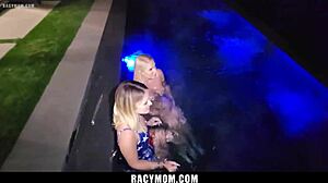 stepmom calls stepson and gf for wild threesome fun - so taboo!