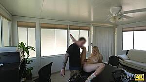 babe struts into office casting fucking hard to score that credit