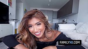 Clara Trinity bangs stepdad hard for cold cash payout