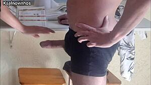 hotel maid catches my hard cock flashing wanna cum on ass?