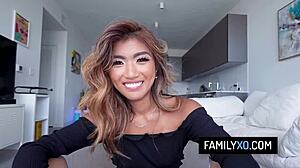 Clara Trinity bangs stepdad hard for cold cash payout
