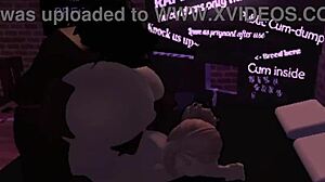 PUTA BLACK WHORE FUCKS MONSTER COCK IN ROBLOX GAME!