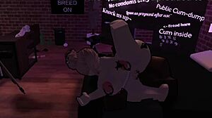PUTA BLACK WHORE FUCKS MONSTER COCK IN ROBLOX GAME!