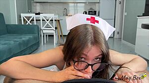 Nurse's Sloppy Deepthroat Saves Desperate Patient