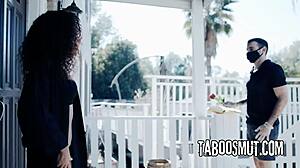 Cheating Ebony Milf Fucks Delivery Guy