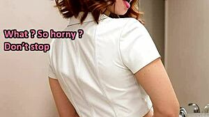 midlife joi leather dream: jerk off to bukkake secretary's big tits