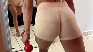 Hotwife's Sweaty Post-Gym Pussy Gets Cuckold Fucked Hard Sheer Delight