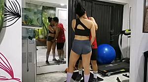 trainer muffles my gym session gasps from prying ears