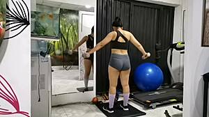 trainer muffles my gym session gasps from prying ears