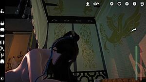 romantic morning sex builds to massive cumshot on big tits
