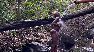 godness ebony black women tease skinny curves in raw skin-deep allure