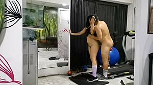 trainer muffles my gym session gasps from prying ears